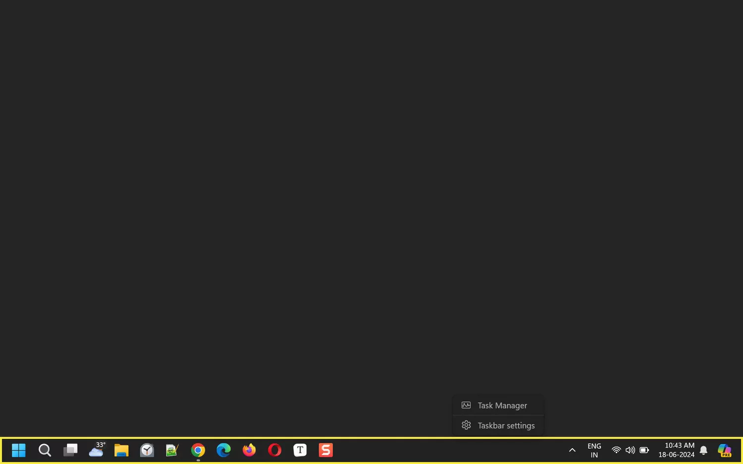 The Taskbar in Windows 11