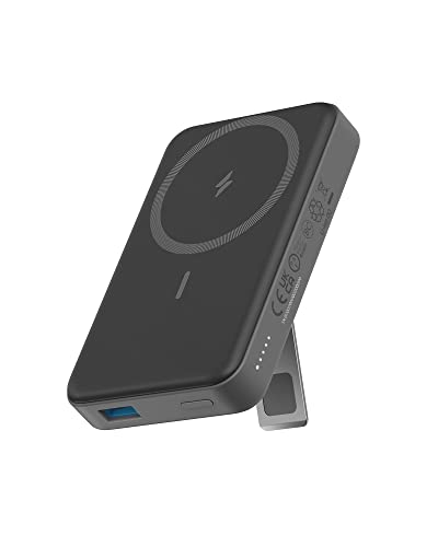 Anker 633 Magnetic Battery, 10,000mAh Foldable Wireless Portable Charger, 20W USB-C Power Delivery Power Bank with Stand, Magsafe-Compatible for iPhone 15/14/13/12 Series